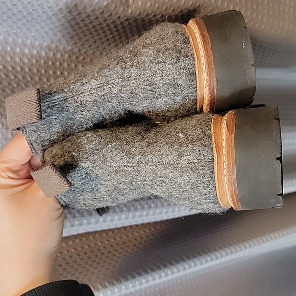 Grenson Women's Nanette Gray Lug Sole Felted Combat & Lace-up Boots UK 5 US 7.5 - Picture 5 of 9